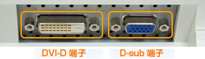 DVI-D端子とD-sub端子